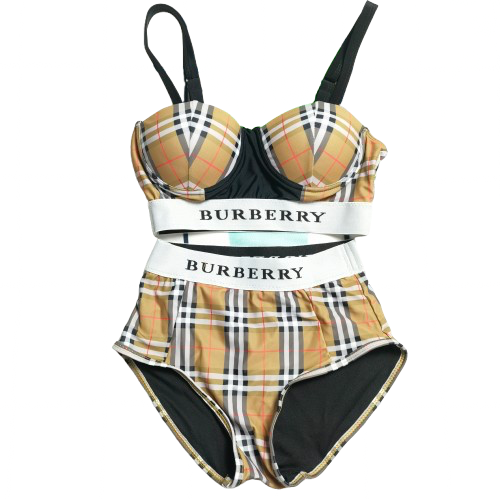 Luxe Check Strap Two-Piece Set