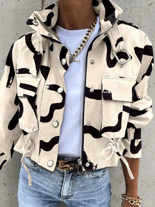 Snap Down Cropped Jacket