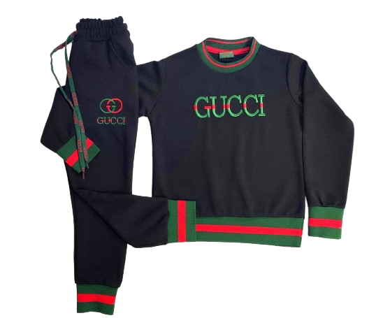 Black Stripe Kids Tracksuit