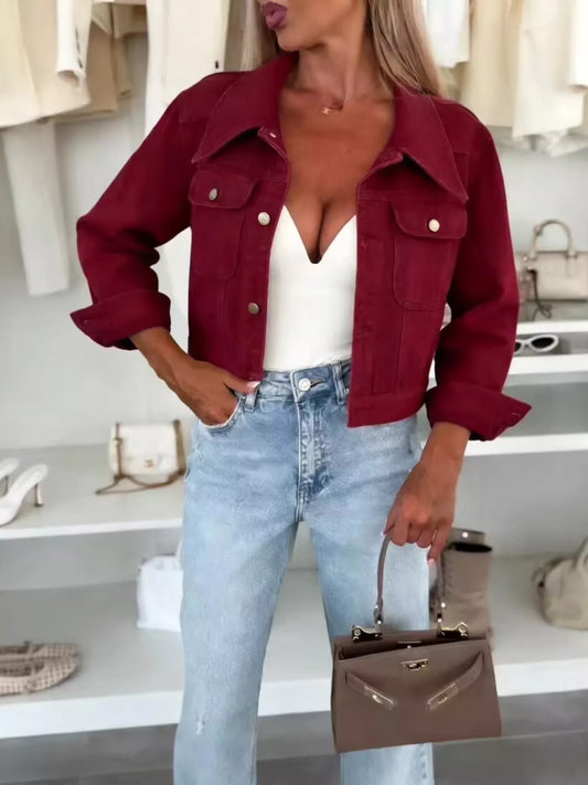 Women's cropped denim jacket